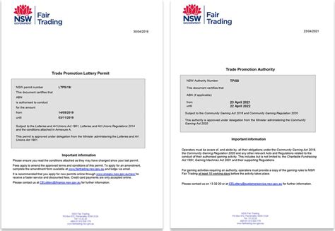 nsw competition permit|nsw trade promotion lottery.